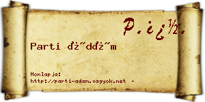 Parti Ádám névjegykártya