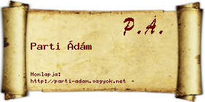 Parti Ádám névjegykártya
