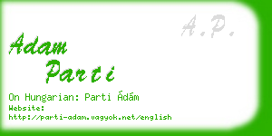adam parti business card